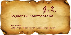 Gajdosik Konstantina névjegykártya